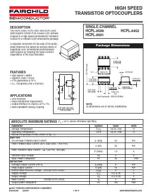 HCPL-0452 Datasheet PDF Fairchild Semiconductor