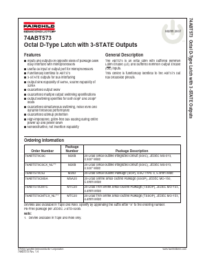 74ABT573CSJ Datasheet PDF Fairchild Semiconductor
