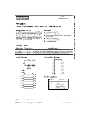 74ACT533SC Datasheet PDF Fairchild Semiconductor