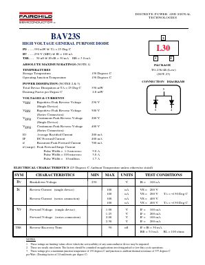 BAV23S_ Datasheet PDF Fairchild Semiconductor