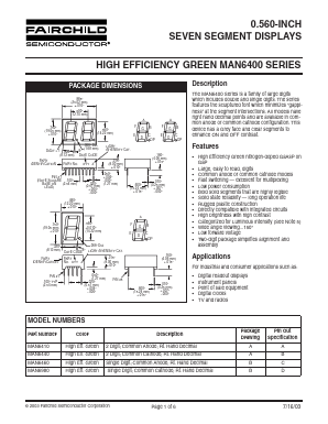 MAN6410 Datasheet PDF Fairchild Semiconductor