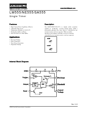 NE555 Datasheet PDF Fairchild Semiconductor