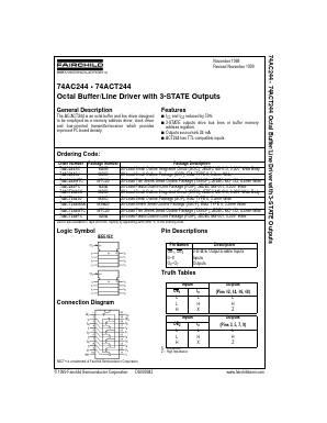 74ACT244CW Datasheet PDF Fairchild Semiconductor
