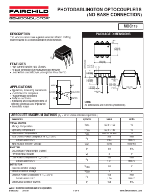 MOC119SD Datasheet PDF Fairchild Semiconductor