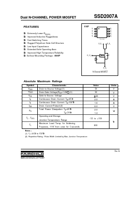 SSD2007 Datasheet PDF Fairchild Semiconductor