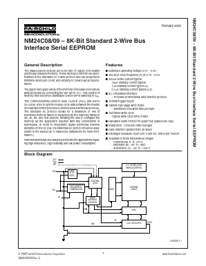 NM24C09N Datasheet PDF Fairchild Semiconductor