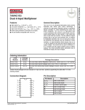 74VHC153SJX Datasheet PDF Fairchild Semiconductor