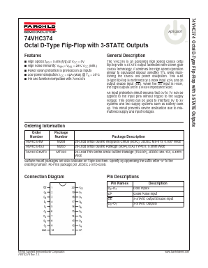 74VHC374SJ Datasheet PDF Fairchild Semiconductor