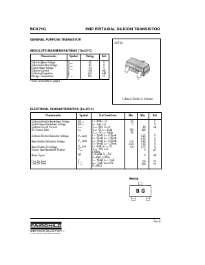 BCX71G Datasheet PDF Fairchild Semiconductor