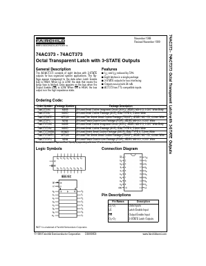 74ACT373CW Datasheet PDF Fairchild Semiconductor