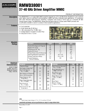 RMWD38001 Datasheet PDF Fairchild Semiconductor