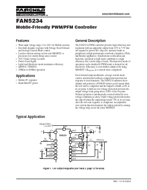 FAN5234 Datasheet PDF Fairchild Semiconductor