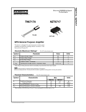 TN6717A Datasheet PDF Fairchild Semiconductor