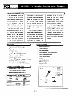 LP2950CT Datasheet PDF First Components International