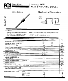 BAV21 Datasheet PDF First Components International