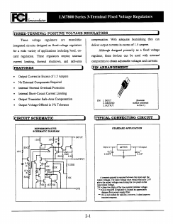 LM7800 Datasheet PDF First Components International
