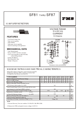SF81 Datasheet PDF Formosa Technology