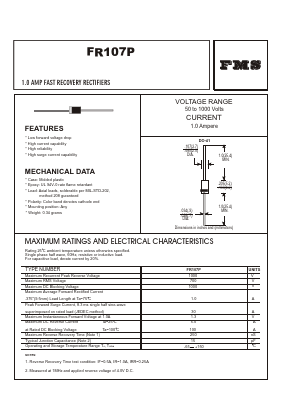 FR107P Datasheet PDF Formosa Technology
