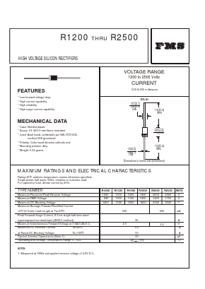 R2500 Datasheet PDF Formosa Technology
