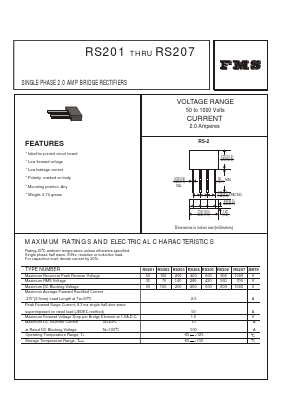 RS203 Datasheet PDF Formosa Technology
