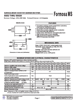 SS56 Datasheet PDF Formosa Technology