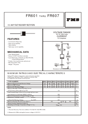 FR601_ Datasheet PDF Formosa Technology