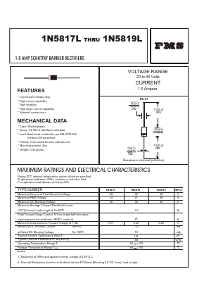 1N5818L Datasheet PDF Formosa Technology