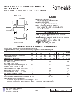 DSR1G Datasheet PDF Formosa Technology