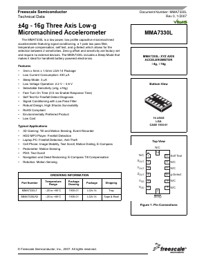 MMA7330L Datasheet PDF Freescale Semiconductor