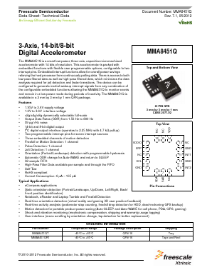 MMA8451Q Datasheet PDF Freescale Semiconductor