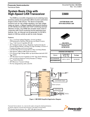 MCZ33989EG Datasheet PDF Freescale Semiconductor