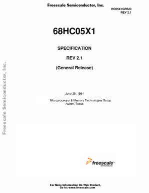 MC68HC05X1 Datasheet PDF Freescale Semiconductor