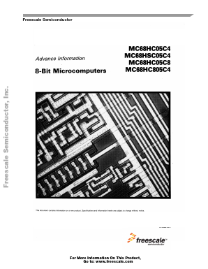 MC68HC805C4 Datasheet PDF Freescale Semiconductor