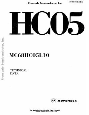 MC68HC05L10 Datasheet PDF Freescale Semiconductor
