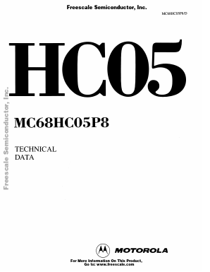 MC68HC05P8 Datasheet PDF Freescale Semiconductor