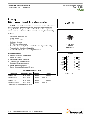 MMA1251KEG Datasheet PDF Freescale Semiconductor