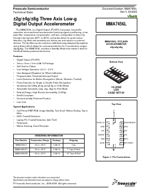MMA7456LT Datasheet PDF Freescale Semiconductor