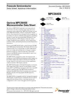 SPC5645SF0CLT Datasheet PDF Freescale Semiconductor
