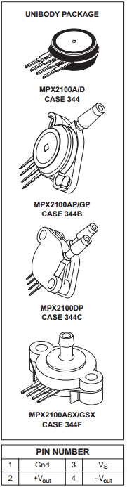 MPX2100A Datasheet PDF Freescale Semiconductor