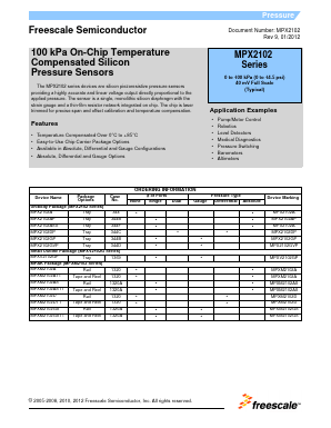 MPX2102A Datasheet PDF Freescale Semiconductor
