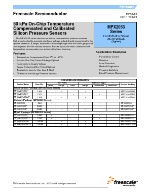 MPX2053 Datasheet PDF Freescale Semiconductor