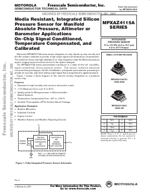 MPXAZ4115AC6T1 Datasheet PDF Freescale Semiconductor
