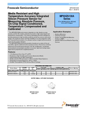 MPXHZ6130A6U Datasheet PDF Freescale Semiconductor