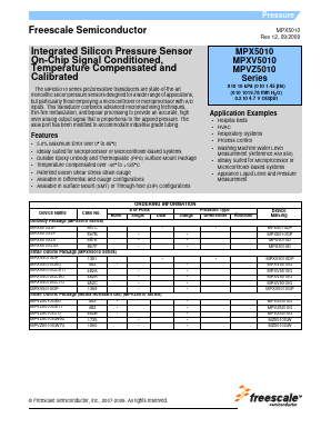 MPVZ5010G7U Datasheet PDF Freescale Semiconductor
