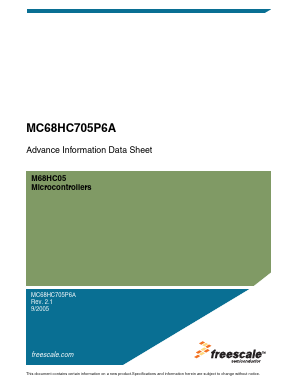 MC705P6AMDWE Datasheet PDF Freescale Semiconductor
