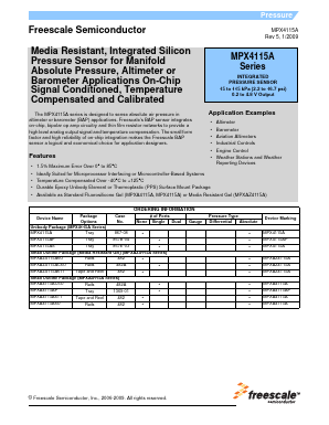 MPXA4115AC6U Datasheet PDF Freescale Semiconductor