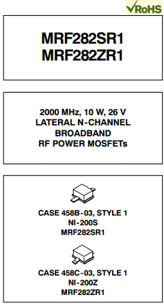 MRF282 Datasheet PDF Freescale Semiconductor