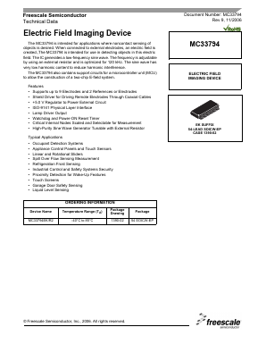 MC33794EK/R2 Datasheet PDF Freescale Semiconductor