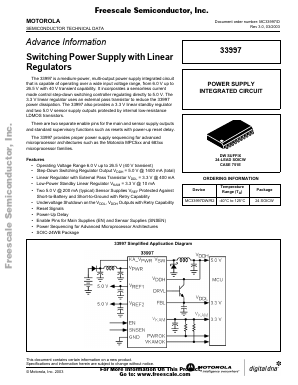 MC33997DW Datasheet PDF Freescale Semiconductor