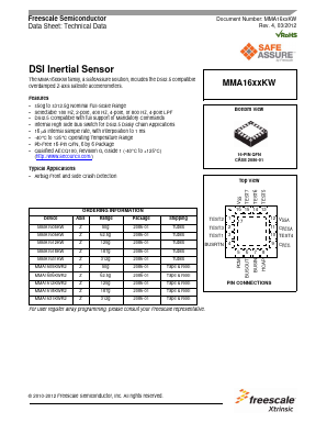 MMA1606KW Datasheet PDF Freescale Semiconductor